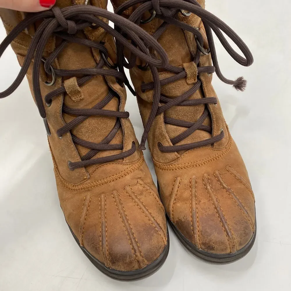 Ugg brown leather outdoor duck boots